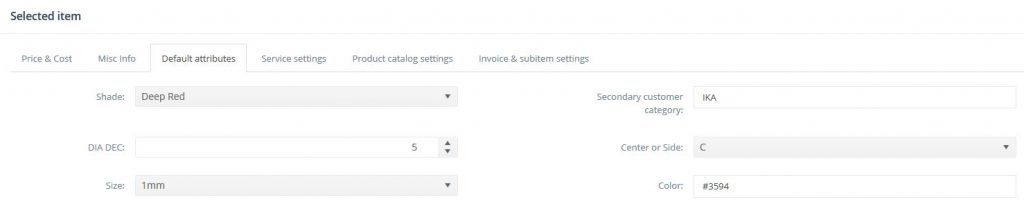 Add IT - Default attributes